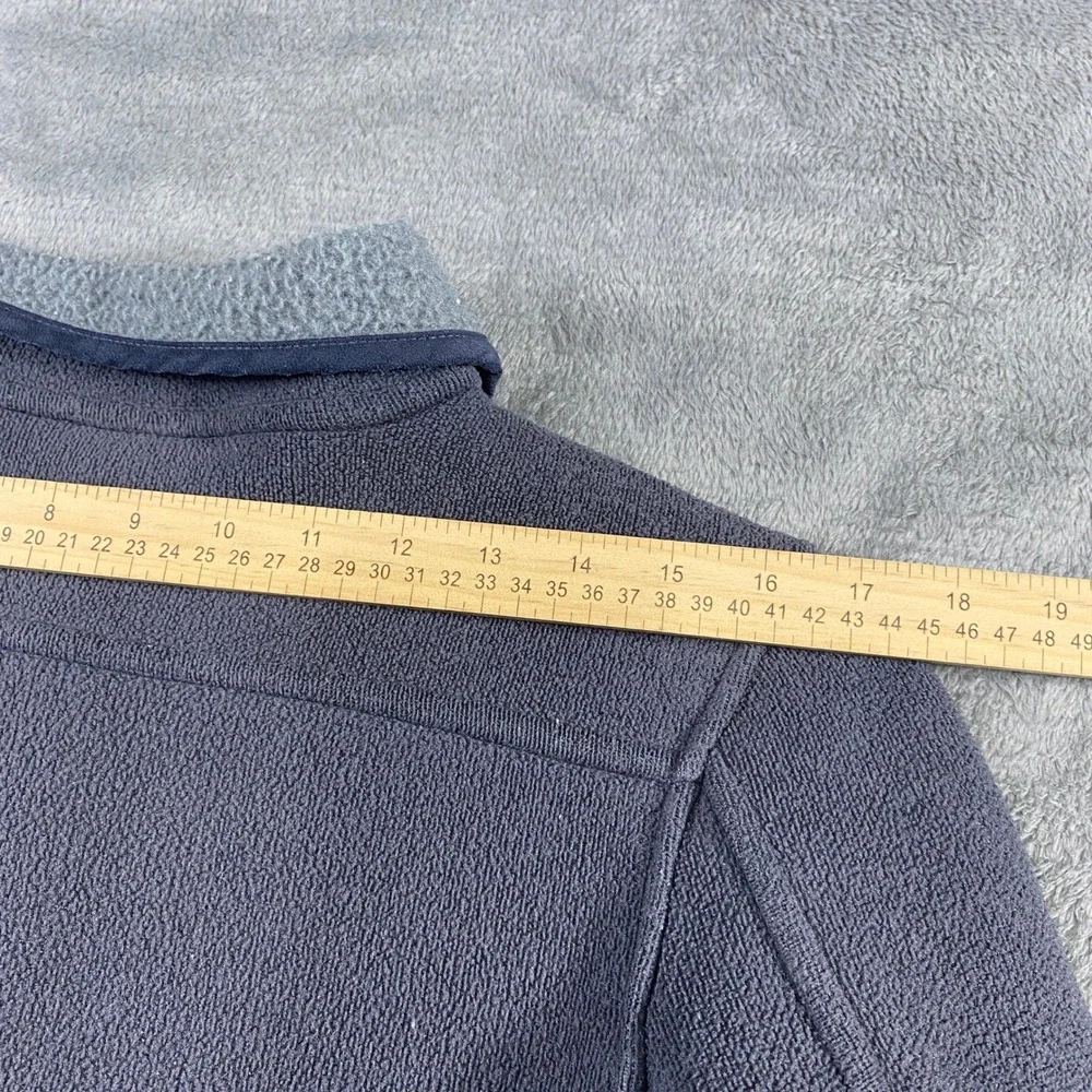 Vtg‎ LL Bean Jacket Womens SM Fleece Peter Pan Collar Pockets Button Front